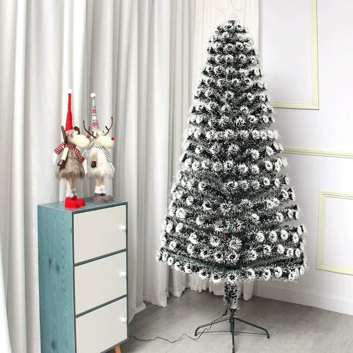 PACHET 18: Brad Artificial Cu Fibra Optica cu Aspect Nins si Steluta LED 1.8m + Instalatie Tip Rola 100m Multicolor + Instalatie Tip Turturi 12m Multicolor + CADOU SURPRIZA